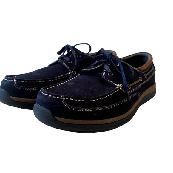 Propet Pomeroy Boat Blue Casual Shoes Size 15  3E Wide Mens Suede NWOB main image 4